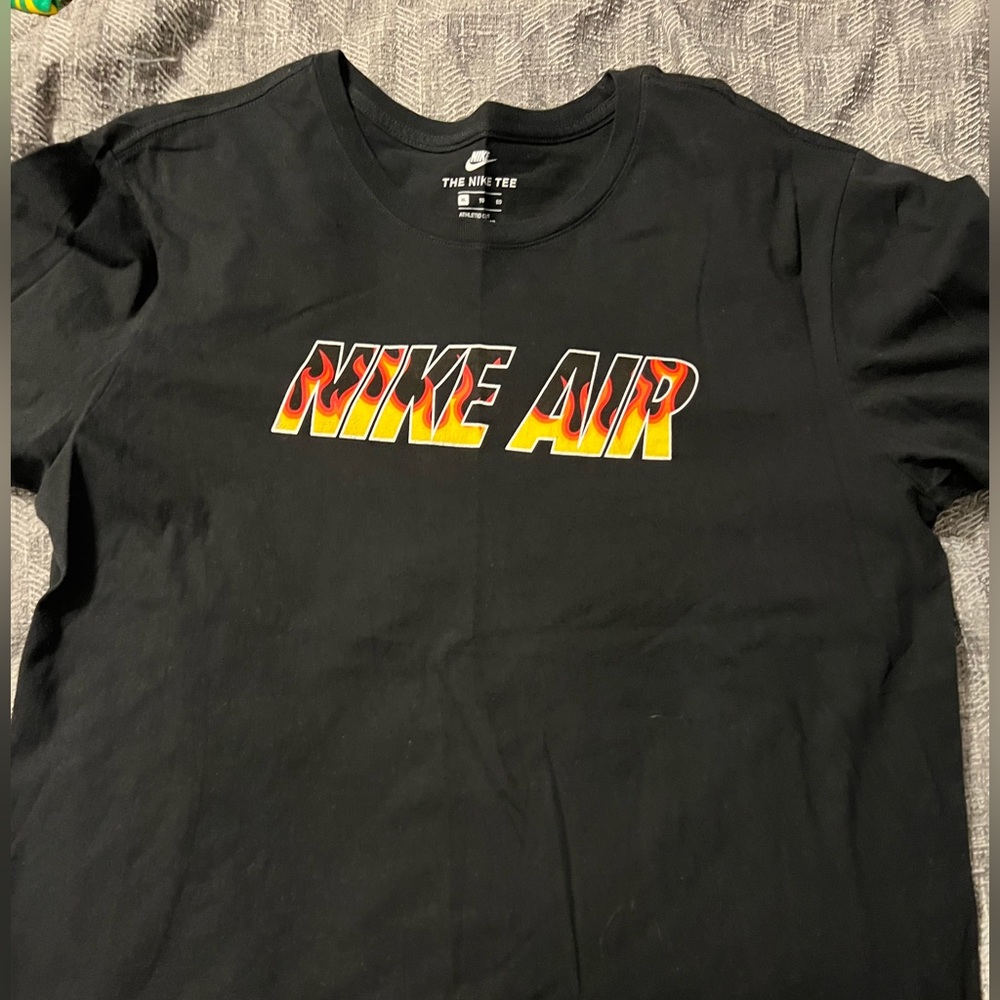 Nike fire logo t shirt
